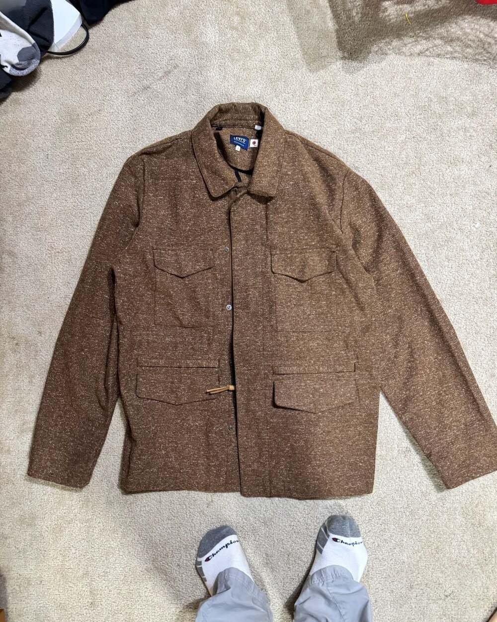 Levi's Made & Crafted Men's Brown Japanese Marled Wool Field Jacket